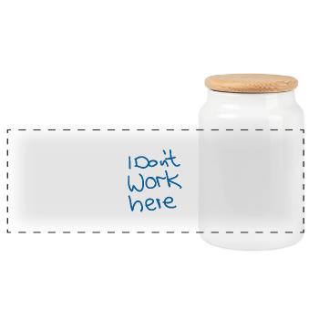 Drôle - Boîte à biscuits avec couvercle en bois - blanc - Devant