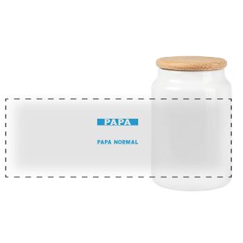 I Got a Papa Cyclist Gift Cyclisme - Panoramic Cookie Jar with Wooden Lid - white - Front