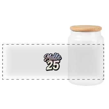 Malle 2025 Jersey - Panoramic Cookie Jar with Wooden Lid - white - Front