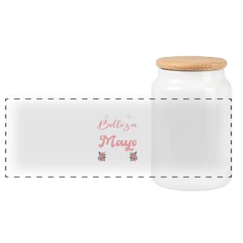 Mai 1945 Vintage Geburtstagsgeschenk - Panorama Keksdose mit Holzdeckel - Weiß - Vorne