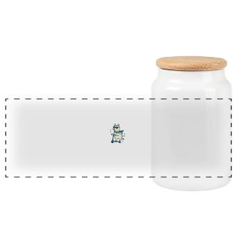 Lama de dessin animé pour les amoureux des animaux urbains - Boîte à biscuits avec couvercle en bois - blanc - Devant