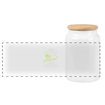 My controller controls my life - Panoramic Cookie Jar with Wooden Lid - white - Front