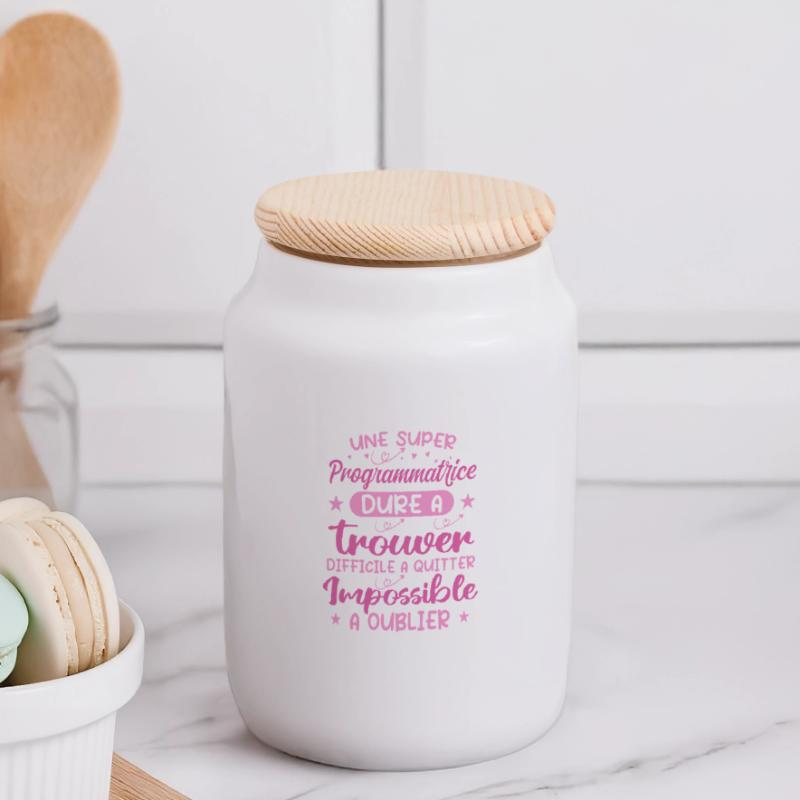 Ein Super Programmierer - Programmierer Geschenk Panorama Keksdose mit Holzdeckel