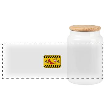 Malle Girls Tour - Panoramic Cookie Jar with Wooden Lid - white - Front