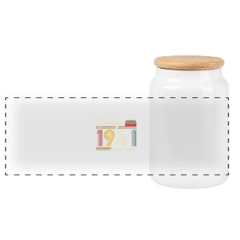 1941 Vintage Retro Geburtstagsgeschenk - Panorama Keksdose mit Holzdeckel - Weiß - Vorne