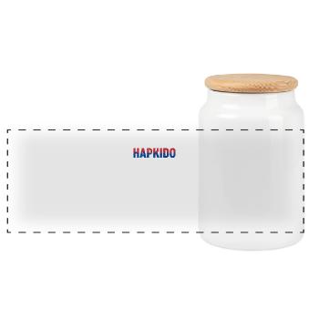 Hapkido Korean Martial Art - Panorama Keksdose mit Holzdeckel - Weiß - Vorne