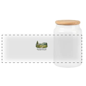 Vivre de manière détendue dans le Sauerland - Boîte à biscuits avec couvercle en bois - blanc - Devant