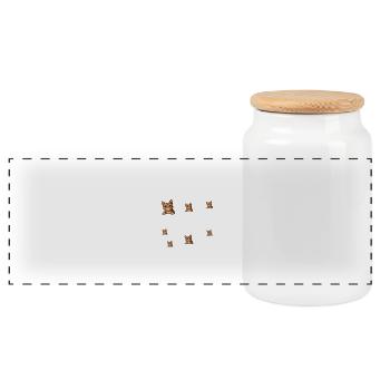 Ce que je fais de mon temps libre Ocicat - Boîte à biscuits avec couvercle en bois - blanc - Devant