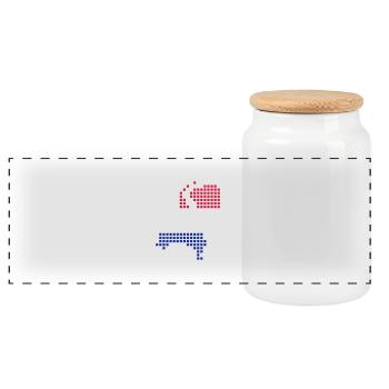 Pays-bas - flag - map - holland - Boîte à biscuits avec couvercle en bois - blanc - Devant