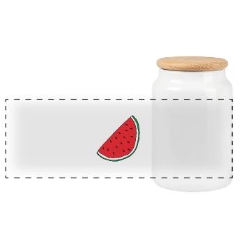Palestine libre - Boîte à biscuits avec couvercle en bois - blanc - Devant