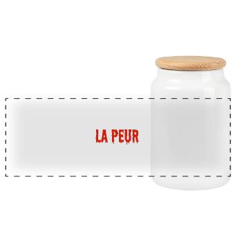 La Peur en sang - Boîte à biscuits avec couvercle en bois - blanc - Devant