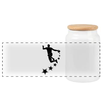 STAR 2 - Boîte à biscuits avec couvercle en bois - blanc - Devant