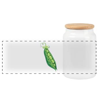 poisse légumes Halloween de vegetables9 - Boîte à biscuits avec couvercle en bois - blanc - Devant