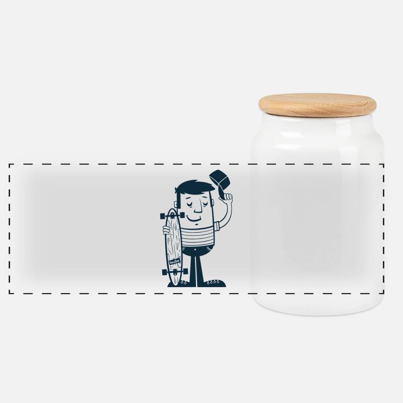 Don't Call It Skateboard - Panorama Keksdose mit Holzdeckel - Weiß