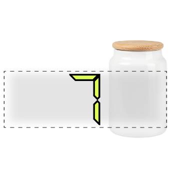 7 YEARS. 7th ANNIVERSARY. BIRTHDAY 7 YEARS. 7 - Panoramic Cookie Jar with Wooden Lid - white - Front
