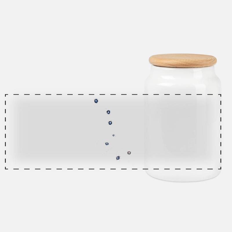 Sternbild Ursa Major / Sternbild Ursa Major - Panorama Keksdose mit Holzdeckel - Weiß