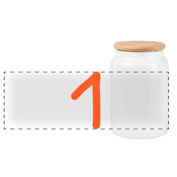 1 numéro un anniversaire - Boîte à biscuits avec couvercle en bois - blanc - Devant