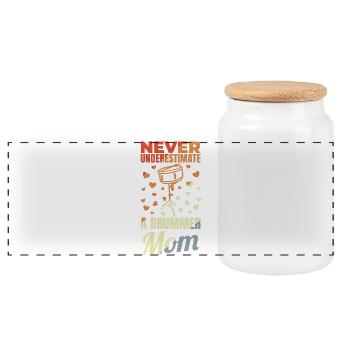Batteur Mère - Boîte à biscuits avec couvercle en bois - blanc - Devant