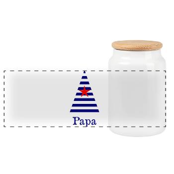SAPIN. NOËL. MERRY CHRISTMAS. BONNE ANNEE - Boîte à biscuits avec couvercle en bois - blanc - Devant