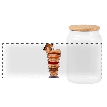DÖNER KEBAB ABSCHLUSS STUDIUM - Panorama Keksdose mit Holzdeckel - Weiß - Vorne