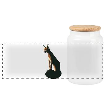 Caracal - Boîte à biscuits avec couvercle en bois - blanc - Devant