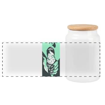 icekiss_fill - Boîte à biscuits avec couvercle en bois - blanc - Devant