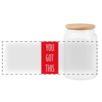 You Got This Motivierend Inspirierend Spruch Zitat - Panorama Keksdose mit Holzdeckel - Weiß - Vorne