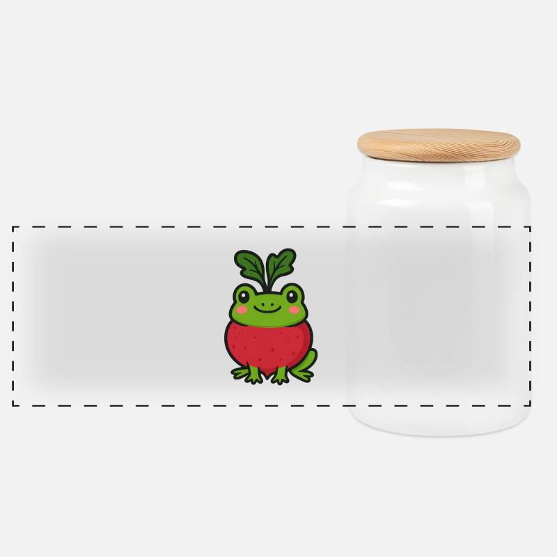 Sir Rübenquak - Boîte à biscuits avec couvercle en bois - blanc