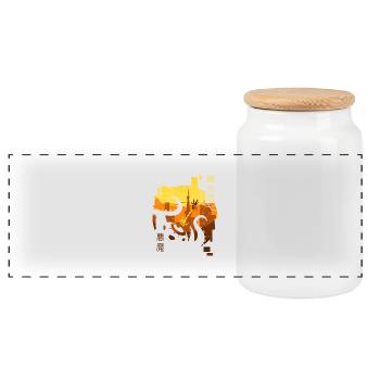 "Wasura" Shonen // Tshirt Femme - Boîte à biscuits avec couvercle en bois - blanc - Devant