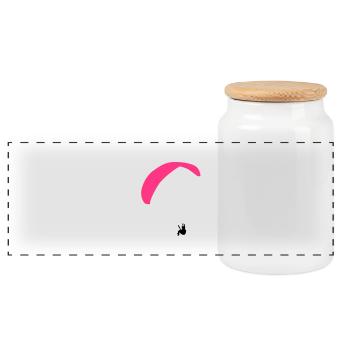 paragliding - Boîte à biscuits avec couvercle en bois - blanc - Devant