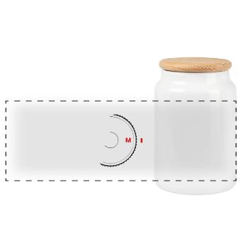 Shoot manual - Mediarena.com - Panoramic Cookie Jar with Wooden Lid - white - Front