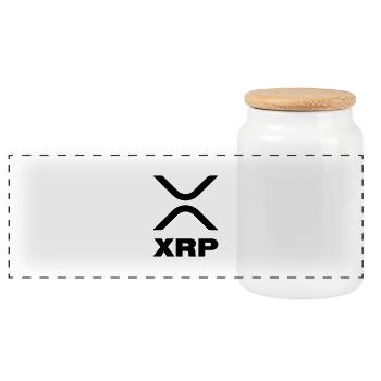 xrp_logo - Boîte à biscuits avec couvercle en bois - blanc - Devant