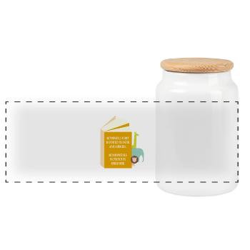 species - Boîte à biscuits avec couvercle en bois - blanc - Devant