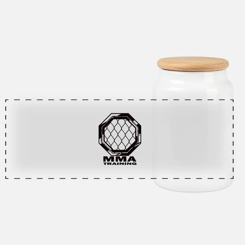 MMA - Boîte à biscuits avec couvercle en bois - blanc