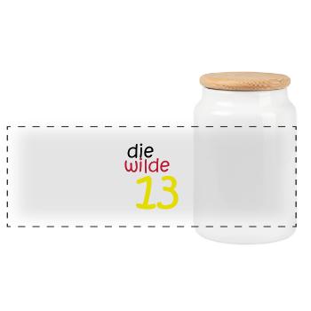 die wilde 13 - Panorama Keksdose mit Holzdeckel - Weiß - Vorne