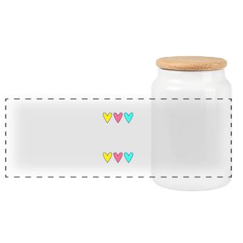 MAMAN. FÊTE DES MÈRES. BONNE FÊTE MAMAN. JE T'AIME - Boîte à biscuits avec couvercle en bois - blanc - Devant