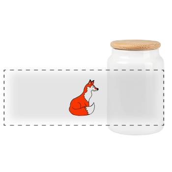 Renard Renard roux Animal sauvage Intelligent Habitants de la forêt - Boîte à biscuits avec couvercle en bois - blanc - Devant
