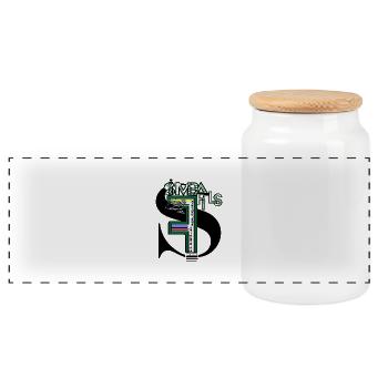 Simba Jr. - Strength & Legacy - Panoramic Cookie Jar with Wooden Lid - white - Front