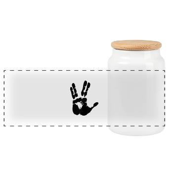 Live long and prosper - Panoramic Cookie Jar with Wooden Lid - white - Front