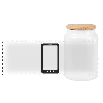 Handy! Geschenkidee Geschenk - Panorama Keksdose mit Holzdeckel - Weiß - Vorne