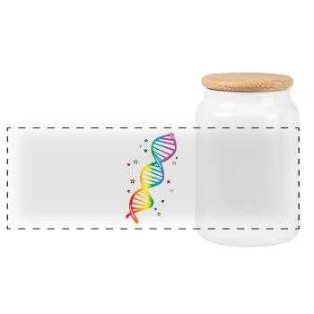 Fabulous lgbt dna, gay pride - Boîte à biscuits avec couvercle en bois - blanc - Devant