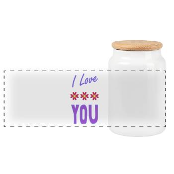 PAAR. ICH HABE GERADE GEHEIRATET. Junggesellinnenabschied. HEILIGER VALENTINSTAG. MARIES - Panorama Keksdose mit Holzdeckel - Weiß - Vorne
