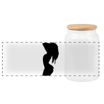 sexy Girl - Panorama Keksdose mit Holzdeckel - Weiß - Vorne