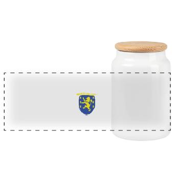 8e jour franche comte - Boîte à biscuits avec couvercle en bois - blanc - Devant