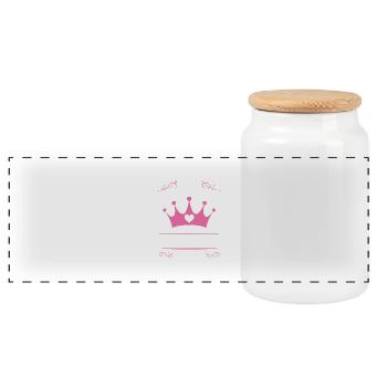 November - Prinzessin - Geburtstag 2 - Panorama Keksdose mit Holzdeckel - Weiß - Vorne