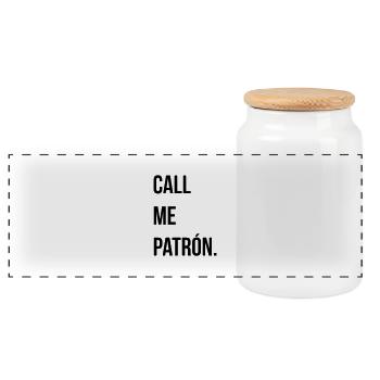 el Patron - Panorama Keksdose mit Holzdeckel - Weiß - Vorne