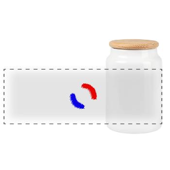 sapeur pompier de france - Boîte à biscuits avec couvercle en bois - blanc - Devant