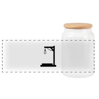 galgen___f1 - Boîte à biscuits avec couvercle en bois - blanc - Devant