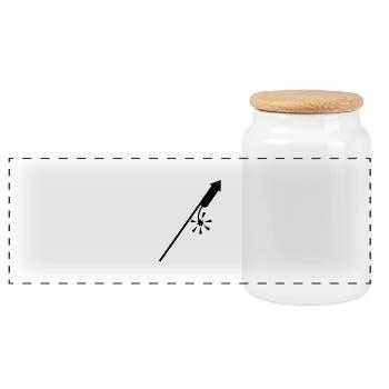 feuerwerk_f1 - Boîte à biscuits avec couvercle en bois - blanc - Devant