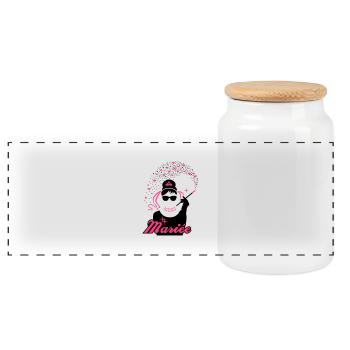 future mariée - evjf - équipe de la mariée - film - Boîte à biscuits avec couvercle en bois - blanc - Devant
